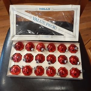 Vintage HOLLY Christmas ornaments